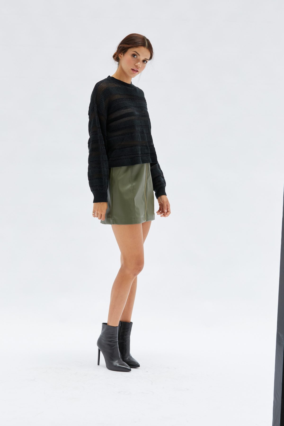 Women's Black Cut Out Mid Waist Asymmetric Hem PU Mini Skirt Zipper  Irregular Bag Hip Leather Short Skirt Half-length Skirt Wyongtao Deals -  Walmart.com